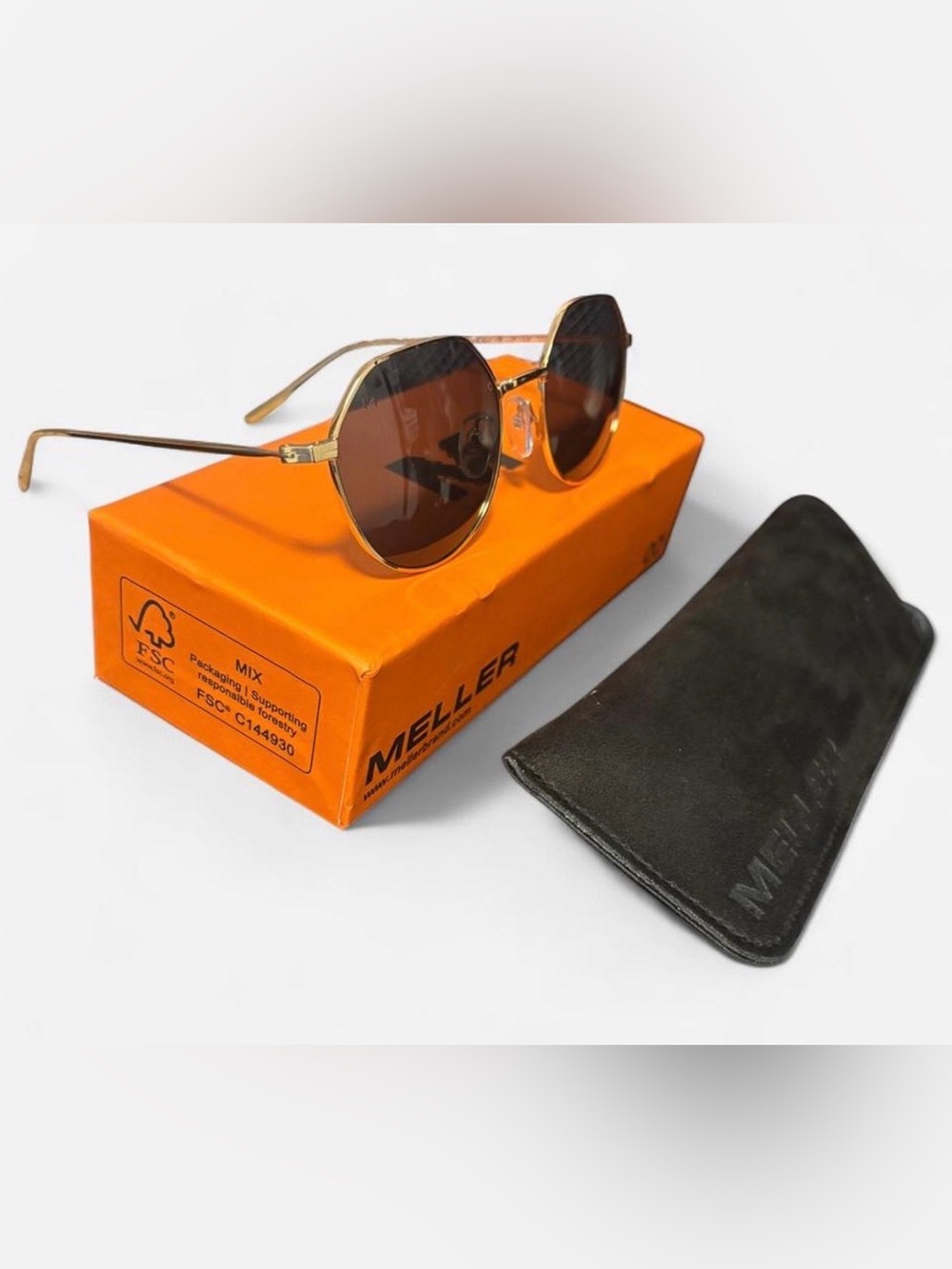MELLER SUNGLASSES IN ALDABRA GOLD OLIVE AL-GOLDOLI